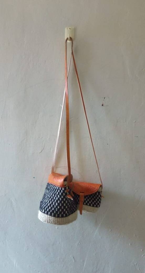 Handmade Woven Sisal Sling Bag - Boho Eco-Friendly Crossbody Bag | Sustainable Natural Fiber Purse | African Artisan Handcrafted Bag