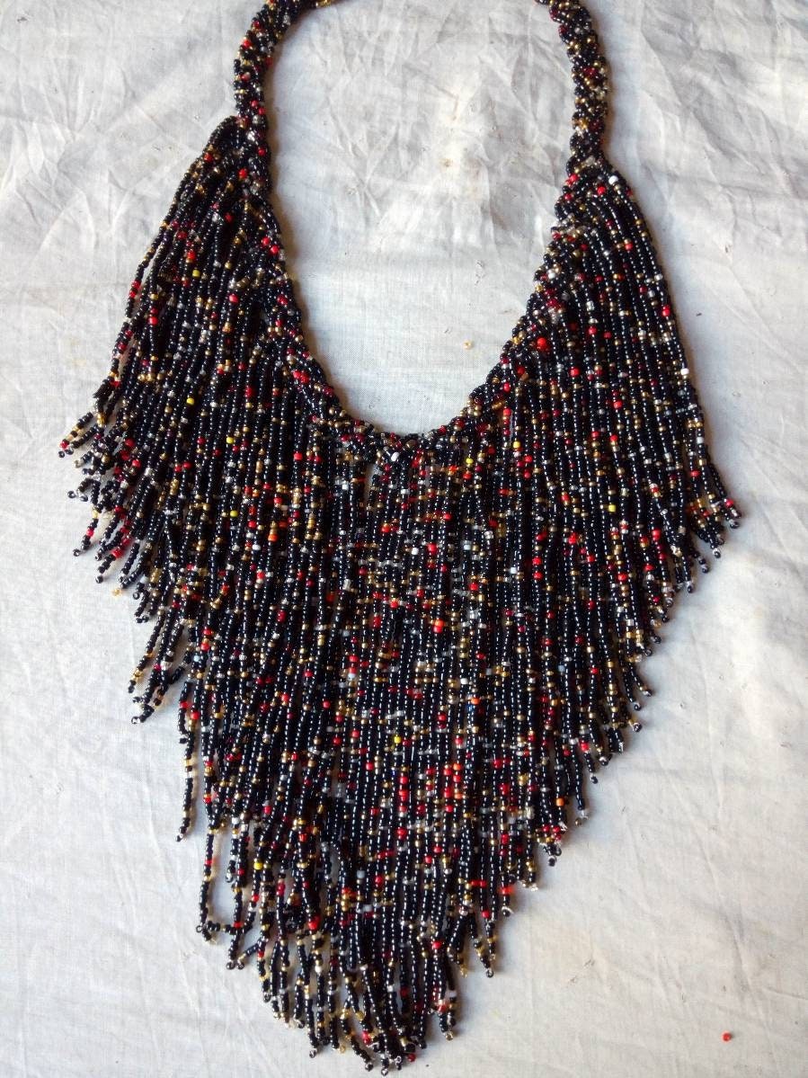 Boho Statement Jewelry/Colorful Seed Bead Necklace/Layered Necklace for Women/Gift for Her/Handmade Beaded Necklace/gift for women
