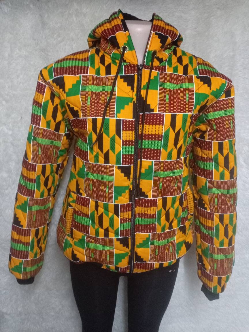 African unisex bomber jacket/Handmade Custom Winter Hood/Cozy, Warm Cold Weather jacket/ Custom Winter Hood jacket/Personalized Winter gift