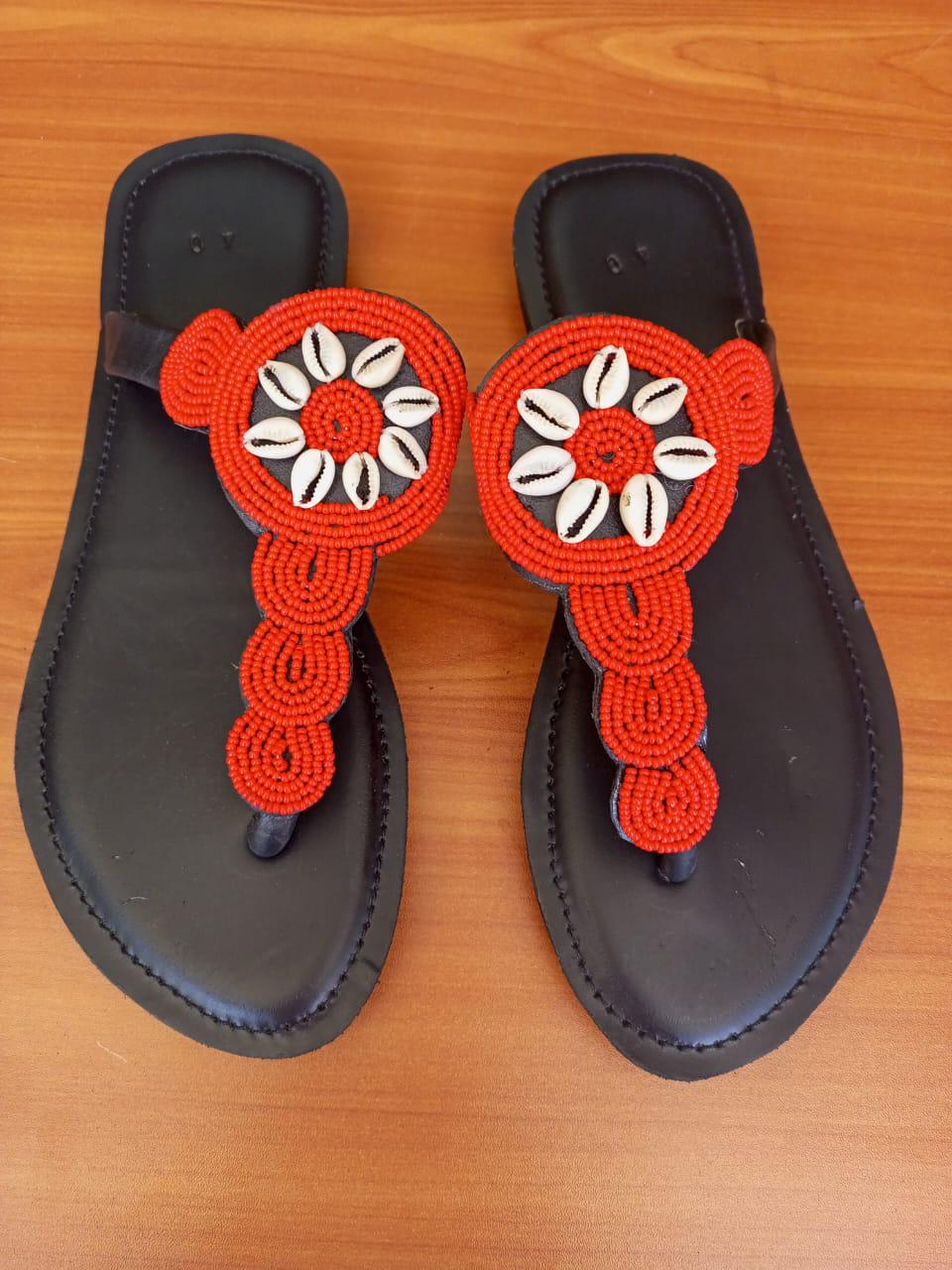 CUSTOMIZED African beaded sandals, summer sandals, Christmas gift for her,mom gift,beach sandals, leather sandals,
