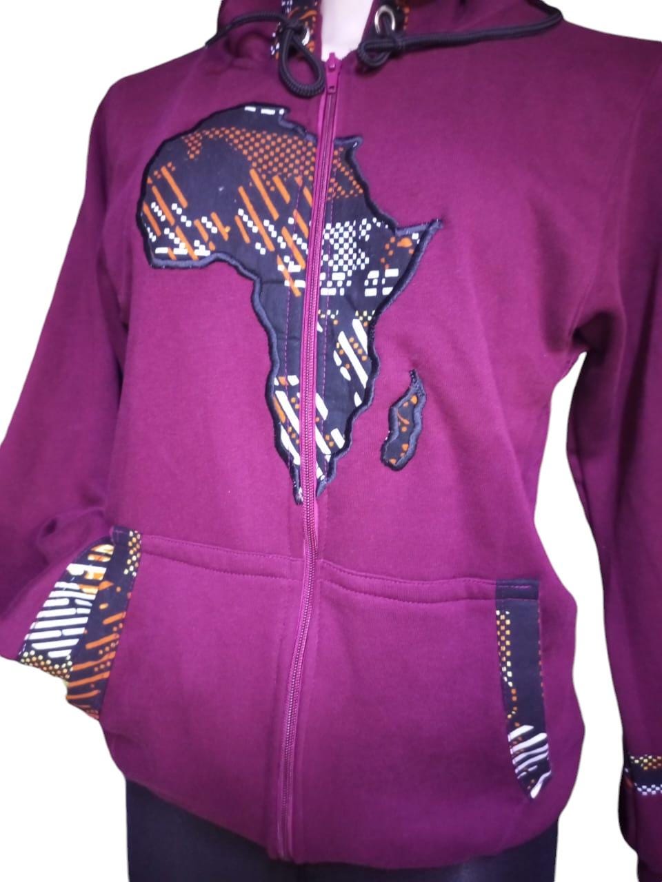 African unisex maroon hood/Handmade Custom Winter Hood/Cozy Cold Weather Gear/Winter Hood/Personalized Winter hood/christmass gift