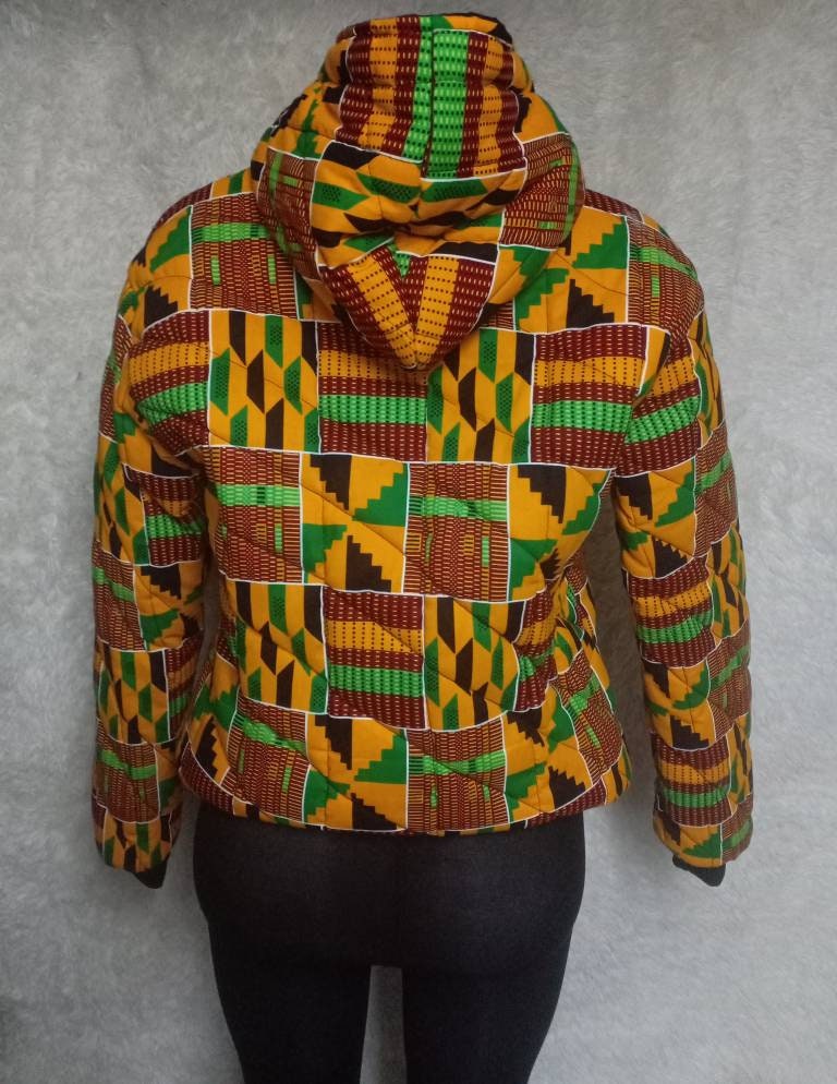 African unisex bomber jacket/Handmade Custom Winter Hood/Cozy, Warm Cold Weather jacket/ Custom Winter Hood jacket/Personalized Winter gift