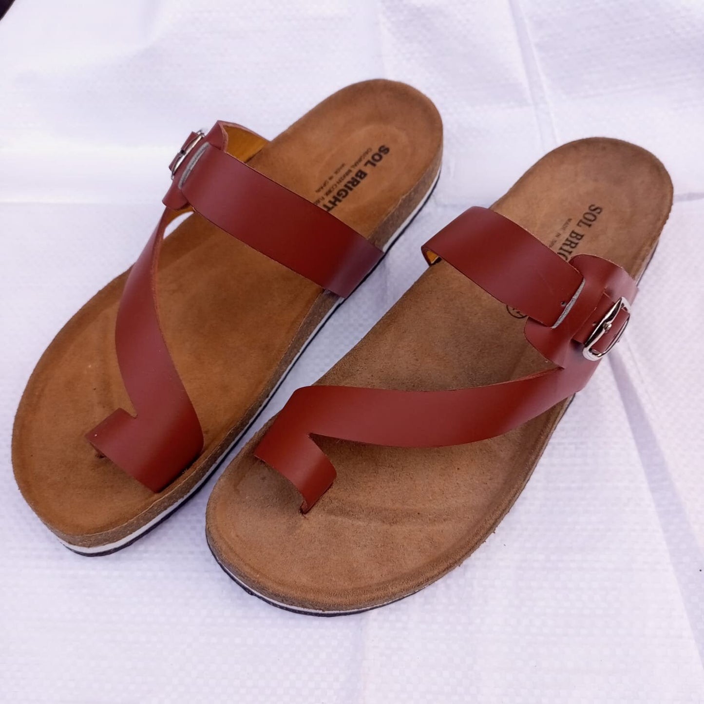 Handmade African Men's Sandals/Genuine Leather Beaded Flip-Flops/Comfortable Summer Sandals for Men/African Shoes/Unique Gift for Him