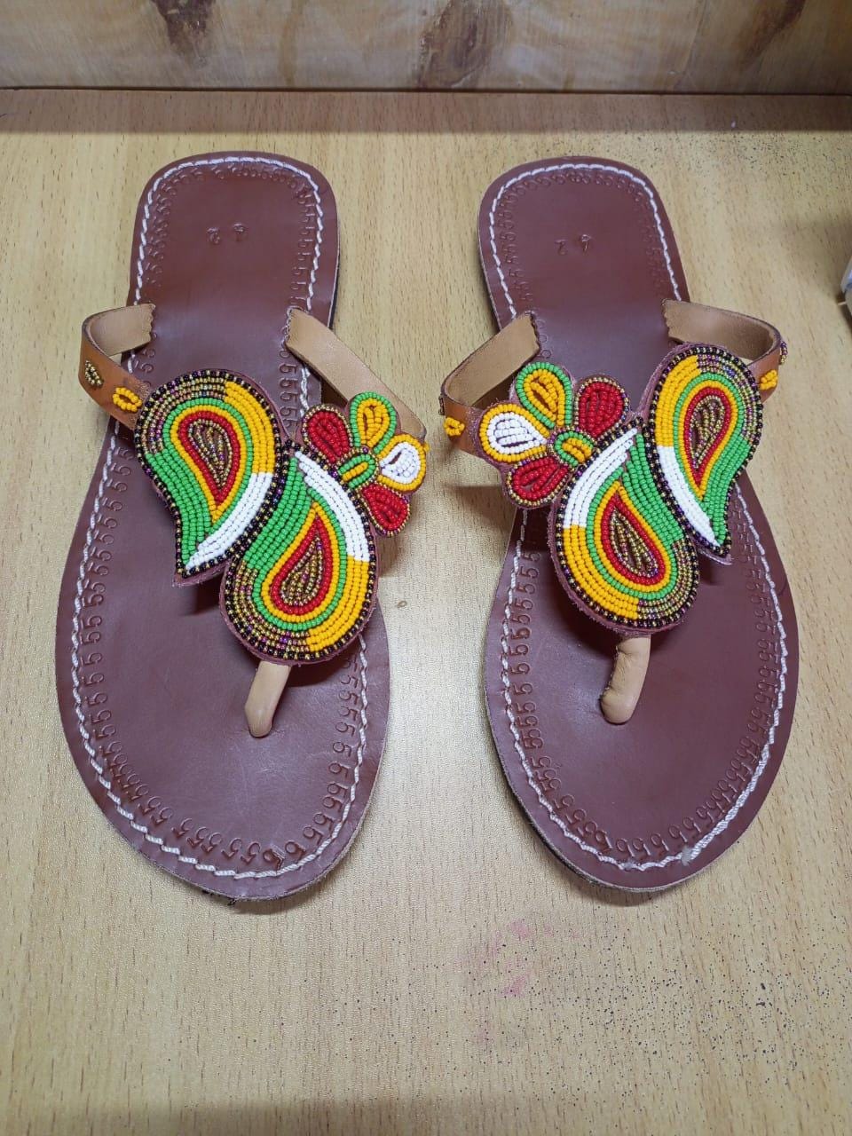 CUSTOMIZED African beaded sandals, summer sandals, Christmas gift for her,mom gift,beach sandals, leather sandals,