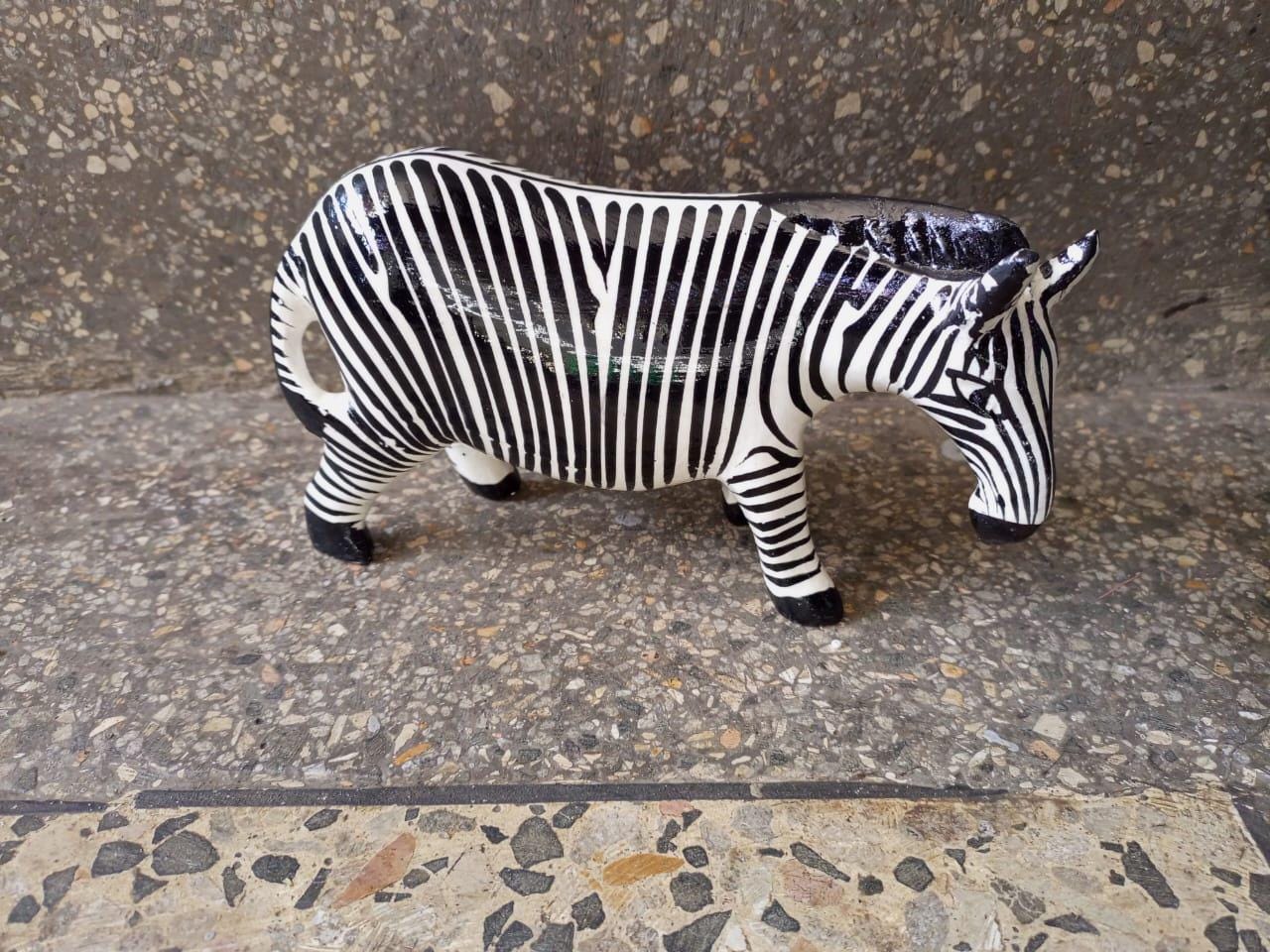 African Handcrafted Zebra Wood Carving/Unique African Wildlife Art for Home Décor/Bookshelf Decor, Animal Figurines/Home Decor/Safari Décor
