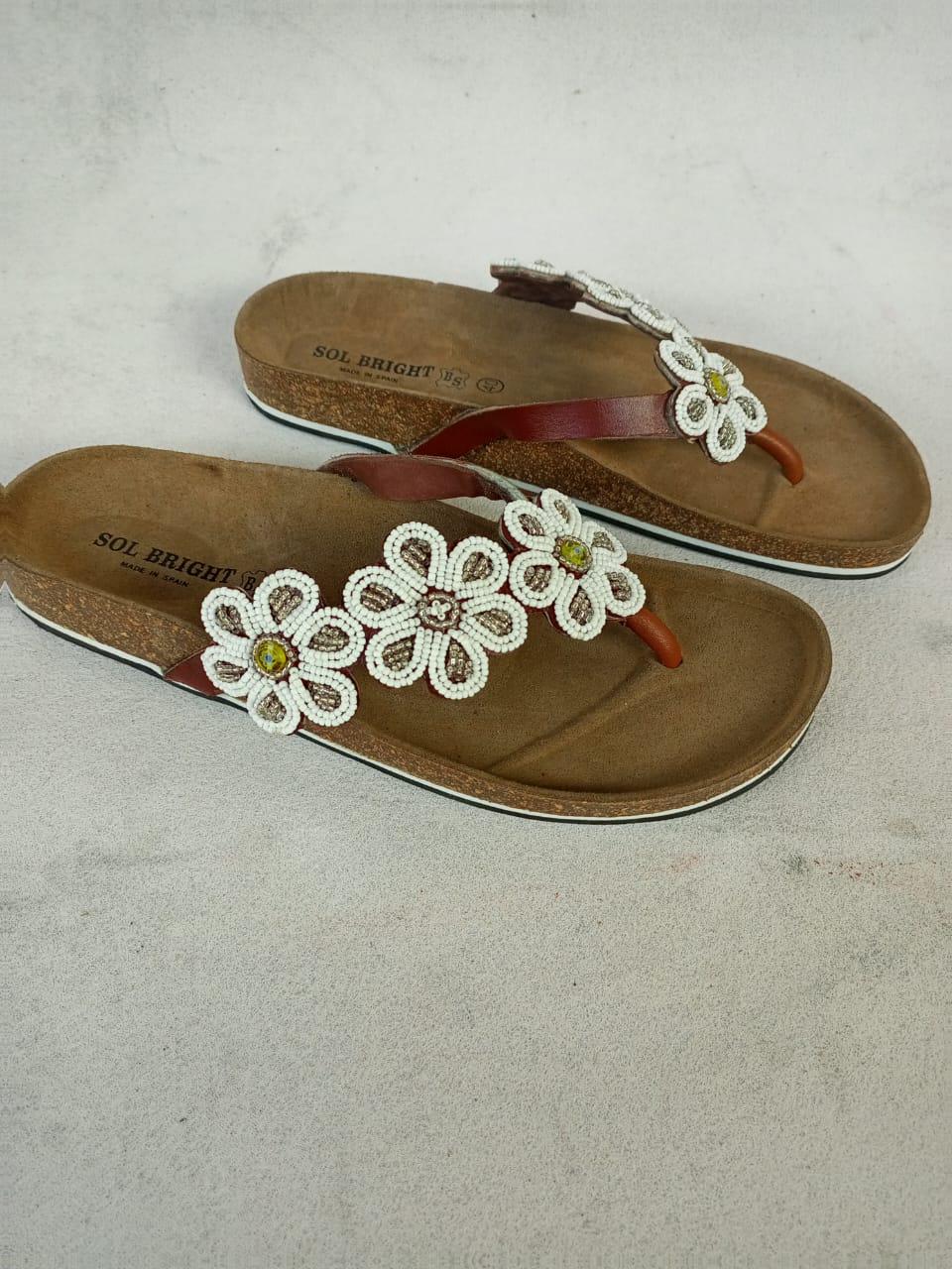 Handmade African Beaded Sandals/Authentic Maasai-Style Leather Flip-Flops Women/Boho Beach Sandals/Comfortable Summer Sandal African Gifts