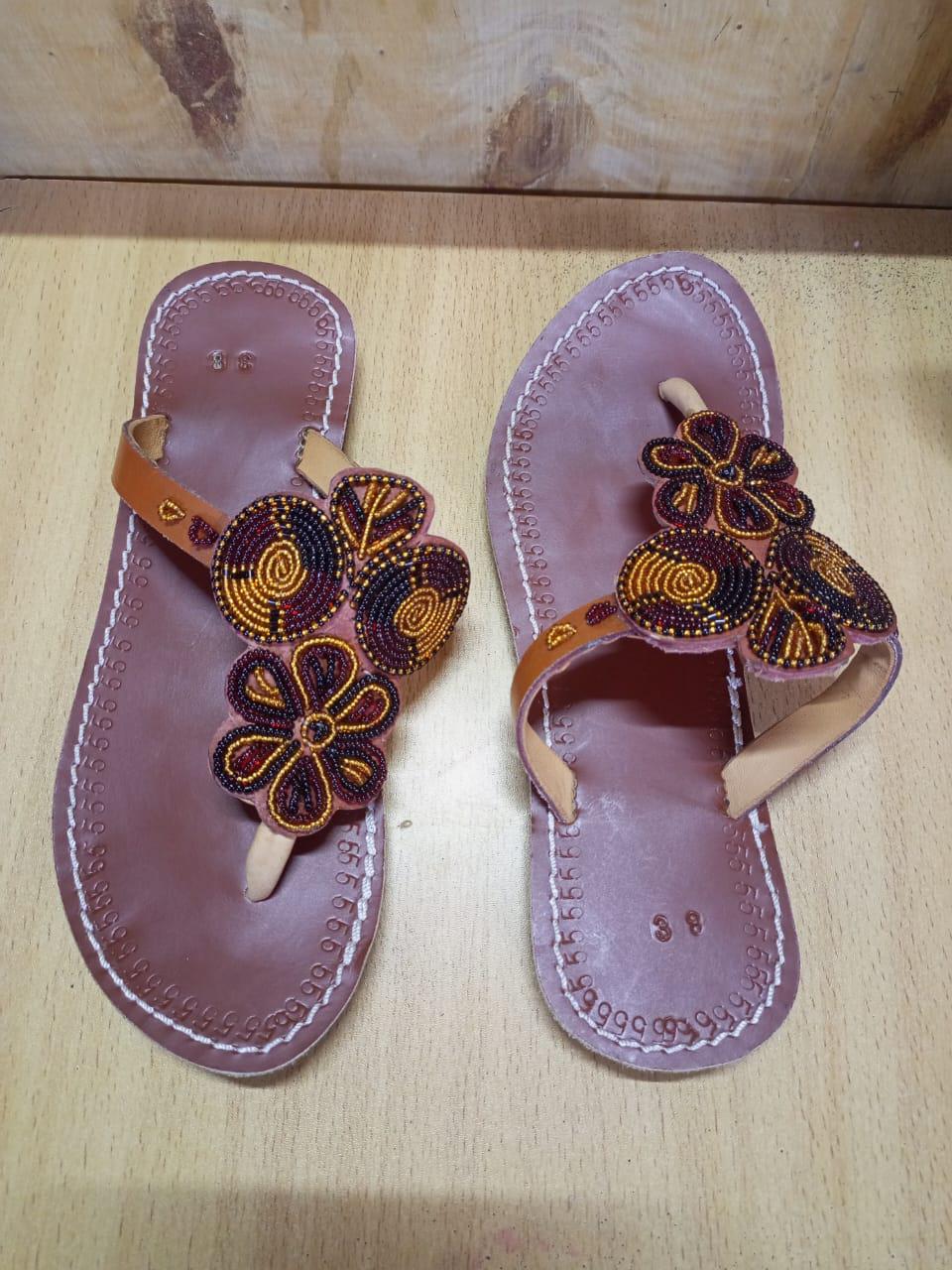 CUSTOMIZED African beaded sandals, summer sandals, Christmas gift for her,mom gift,beach sandals, leather sandals,