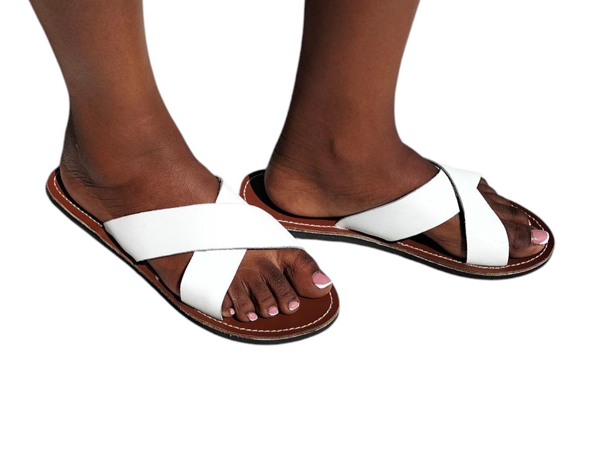 CUSTOMIZED Pure leather Sandals/Authentic Maasai-Style Leather Flip-Flops Women/Boho Beach Sandals/Comfortable Summer Sandal African Gifts