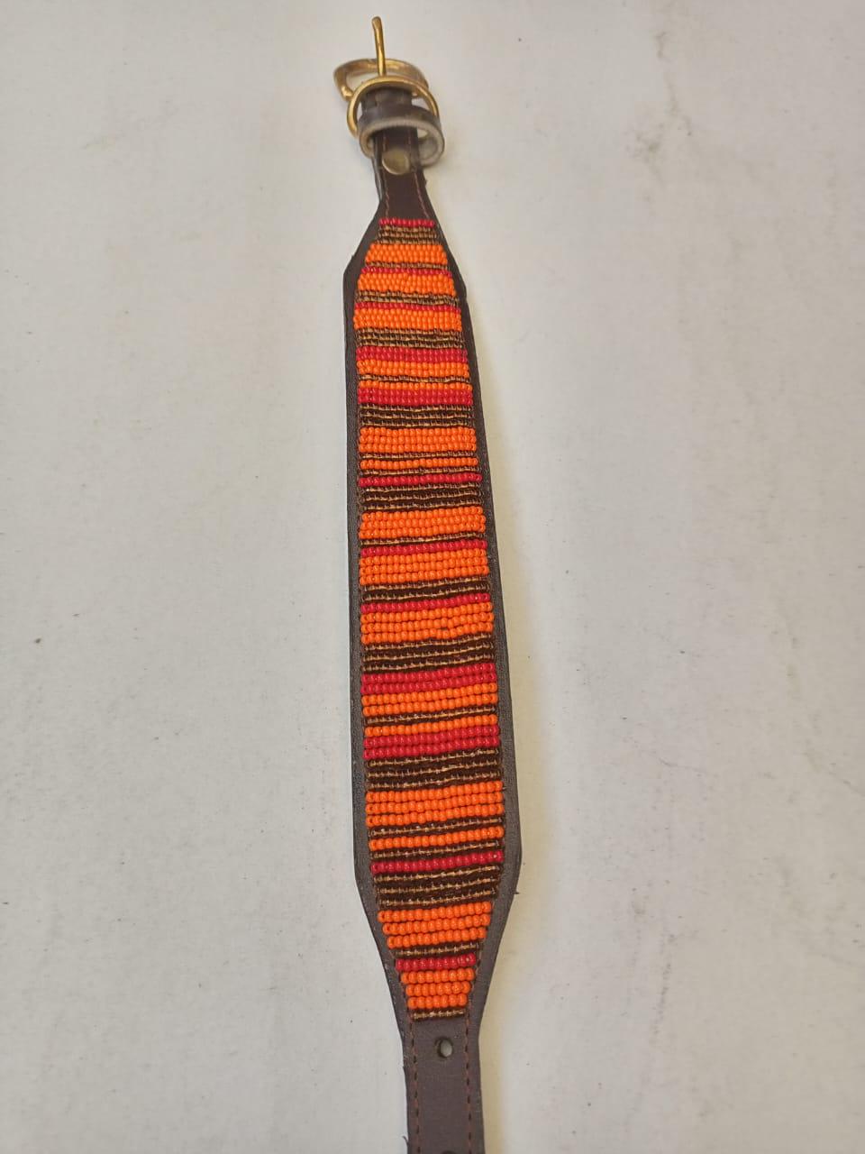 African Beaded Collar, Handmade Dog Collar , Maasai collar, Leather collar, Pet Gift, Christmas gift, Pet collar, Dog leash, Pet lead