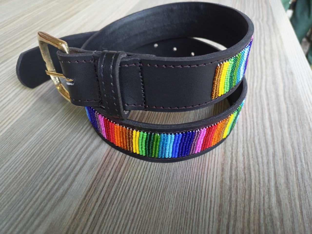 Maasai belt, Leather belt, Beaded belt, Handmade belt, Christmas gifts for loved ones African beaded belt, unisex belt, Casual belt, Boho