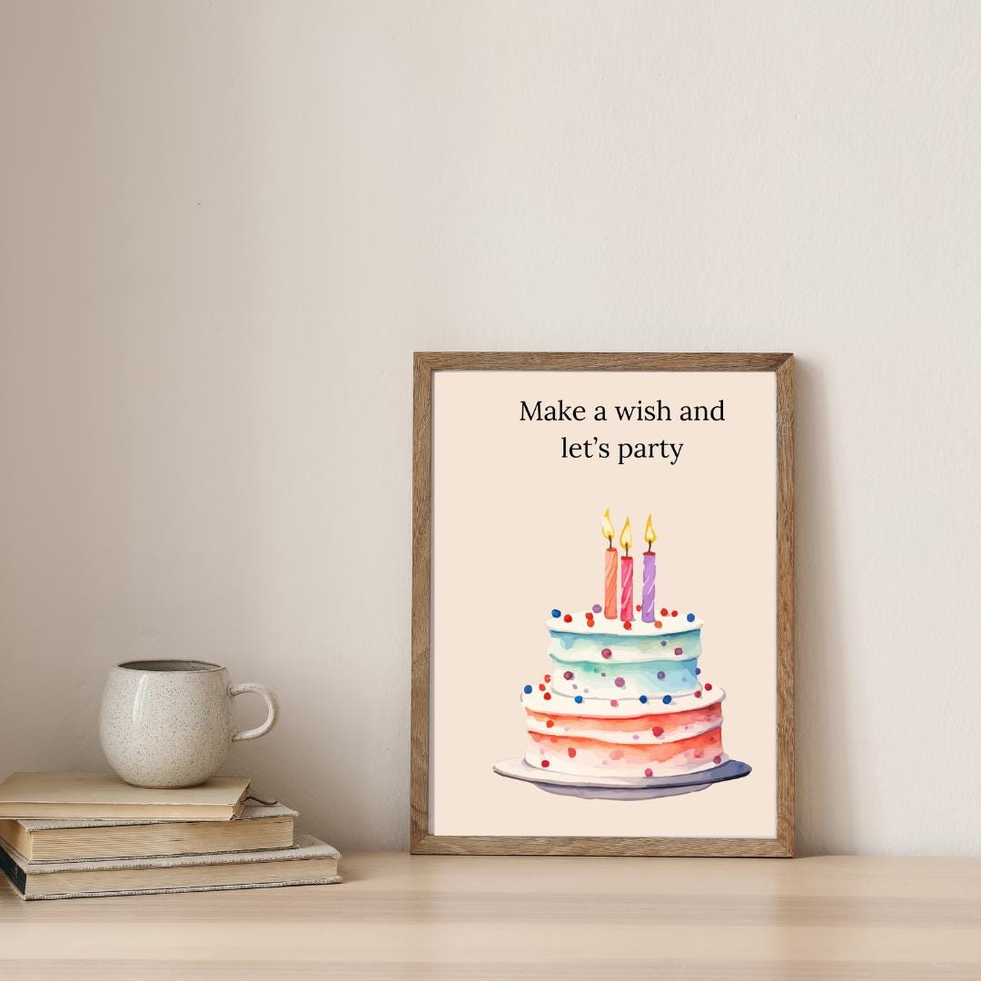 Digital Birthday Card - Instant Download - Cute & Creative Birthday E-Card - No Customization - Perfect for Any Age. single-sided digita