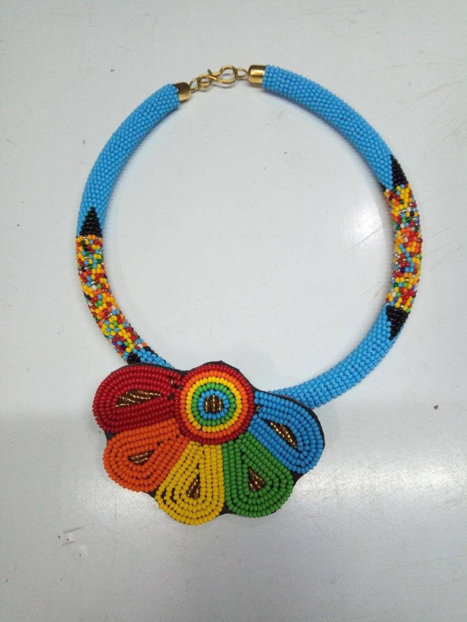 Boho Statement Jewelry/Colorful Seed Bead Necklace/Layered Necklace for Women/Gift for Her/Handmade Beaded Necklace/gift for women