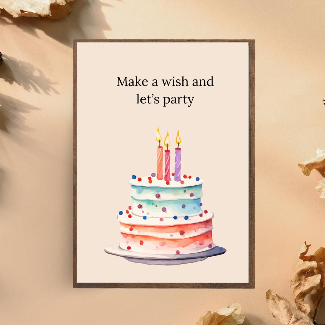 Digital Birthday Card - Instant Download - Cute & Creative Birthday E-Card - No Customization - Perfect for Any Age. single-sided digita