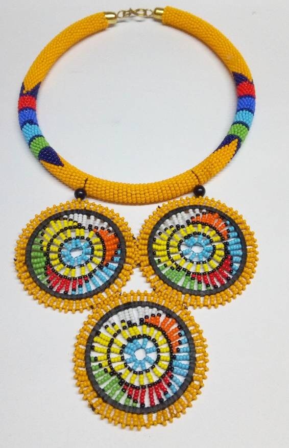 Boho Statement Jewelry/Colorful Seed Bead Necklace/Layered Necklace for Women/Gift for Her/Handmade Beaded Necklace/gift for women