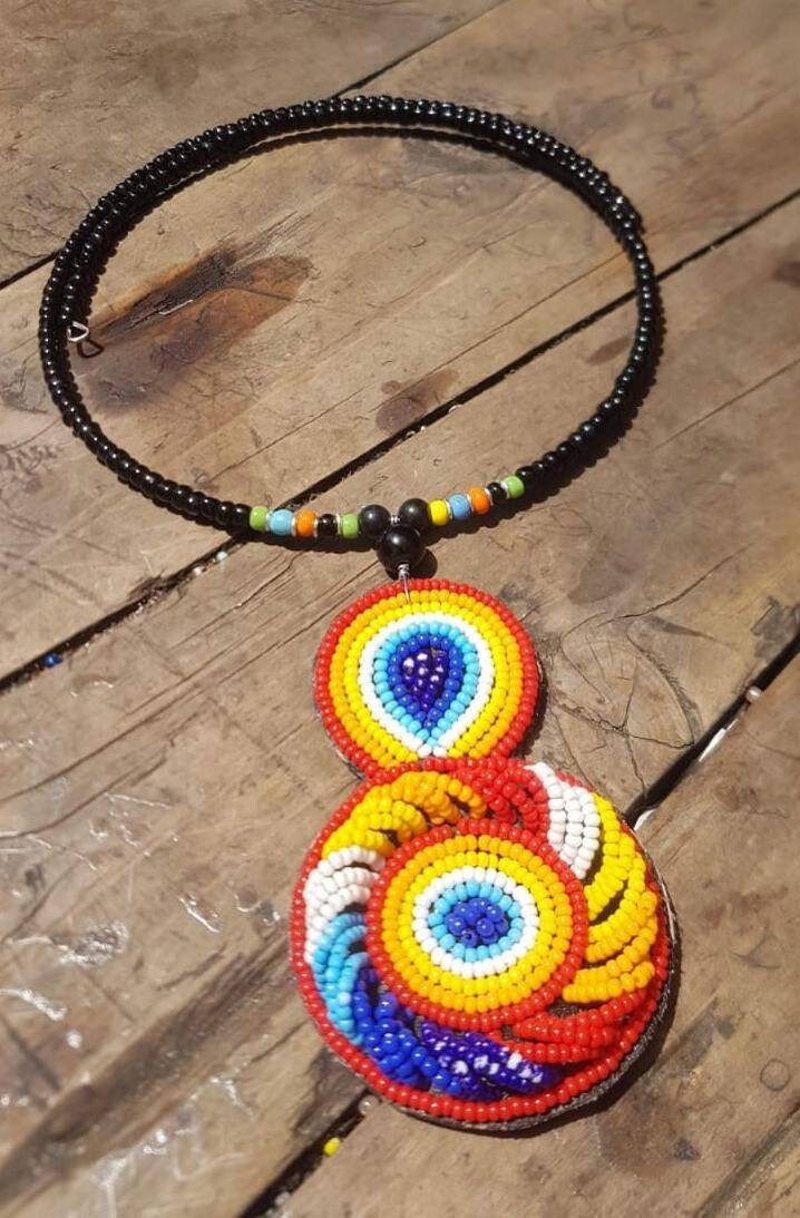 Boho Statement Jewelry/Colorful Seed Bead Necklace/Layered Necklace for Women/Gift for Her/Handmade Beaded Necklace/gift for women