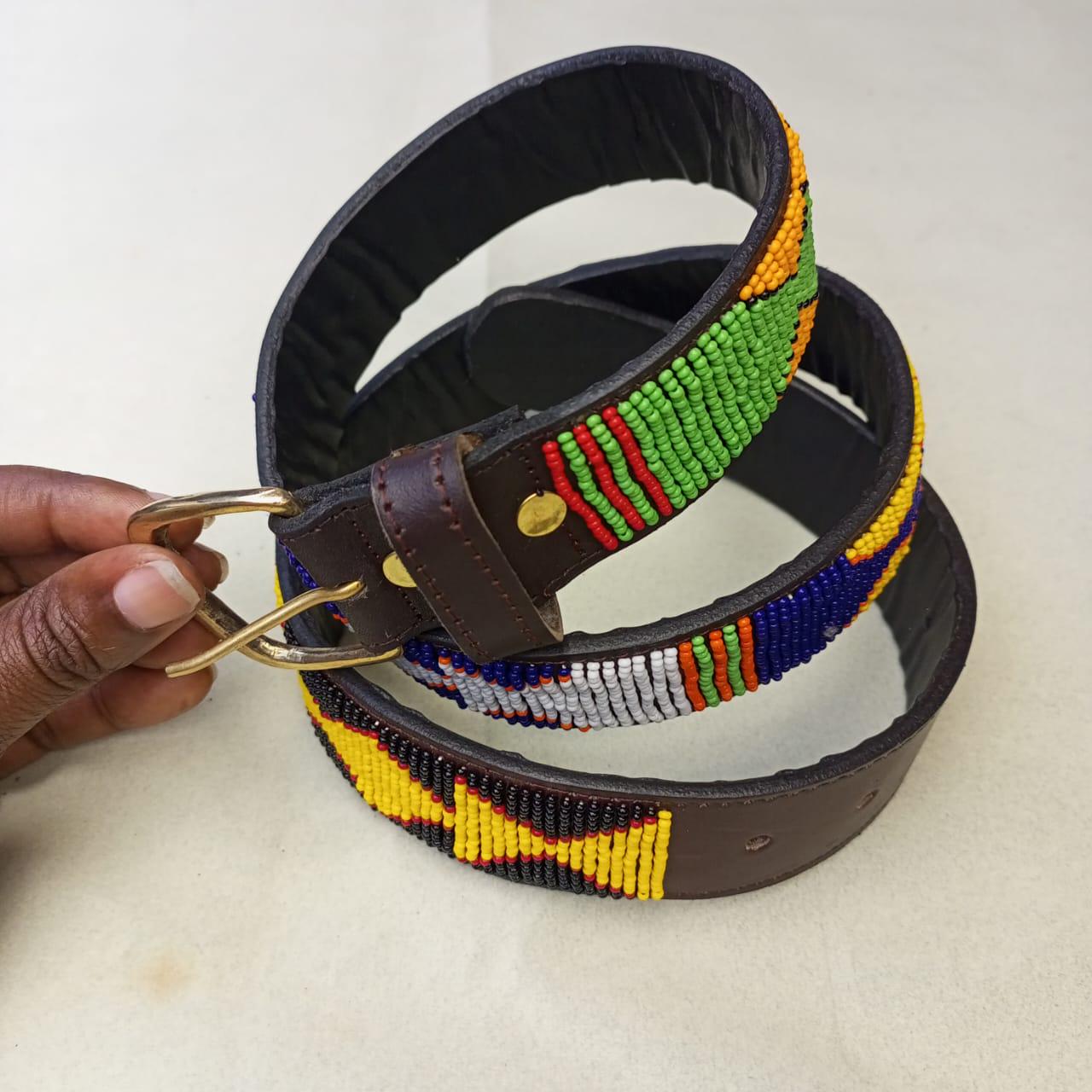 Maasai belt, Leather belt, Beaded belt, Handmade belt, Christmas gifts for loved ones African beaded belt, unisex belt, Casual belt, Boho