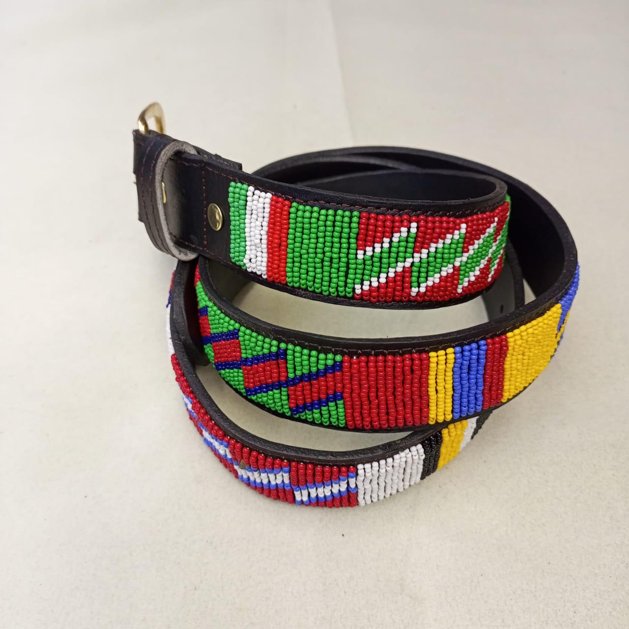 Maasai belt, Leather belt, Beaded belt, Handmade belt, Christmas gifts for loved ones African beaded belt, unisex belt, Casual belt, Boho