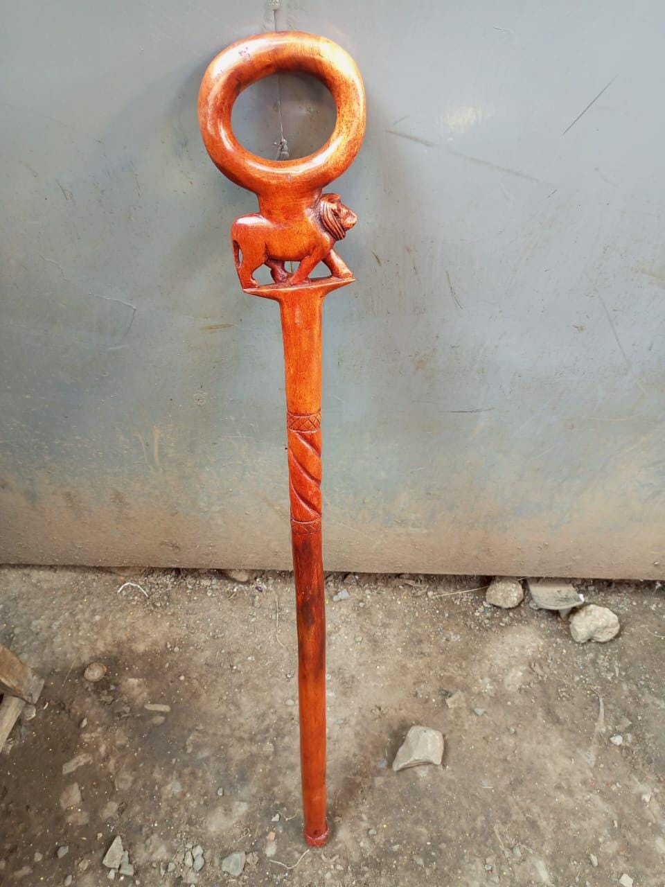 African wood Original Hiking Walking Stick Cane Handmade Kenya Africa 1 Piece Rosewood Hardwood hand red walking stick