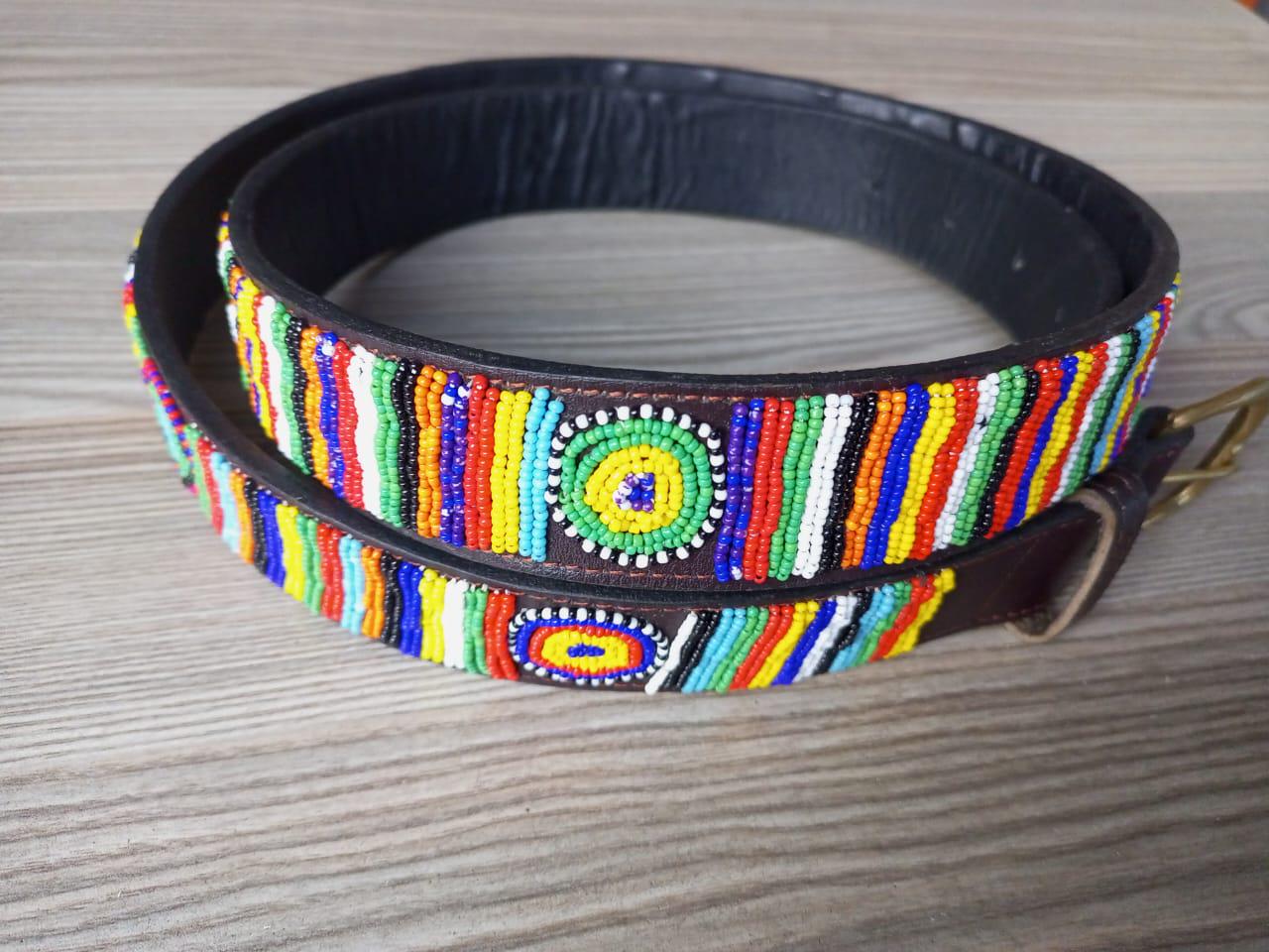 Maasai belt, Leather belt, Beaded belt, Handmade belt, Christmas gifts for loved ones African beaded belt, unisex belt, Casual belt, Boho