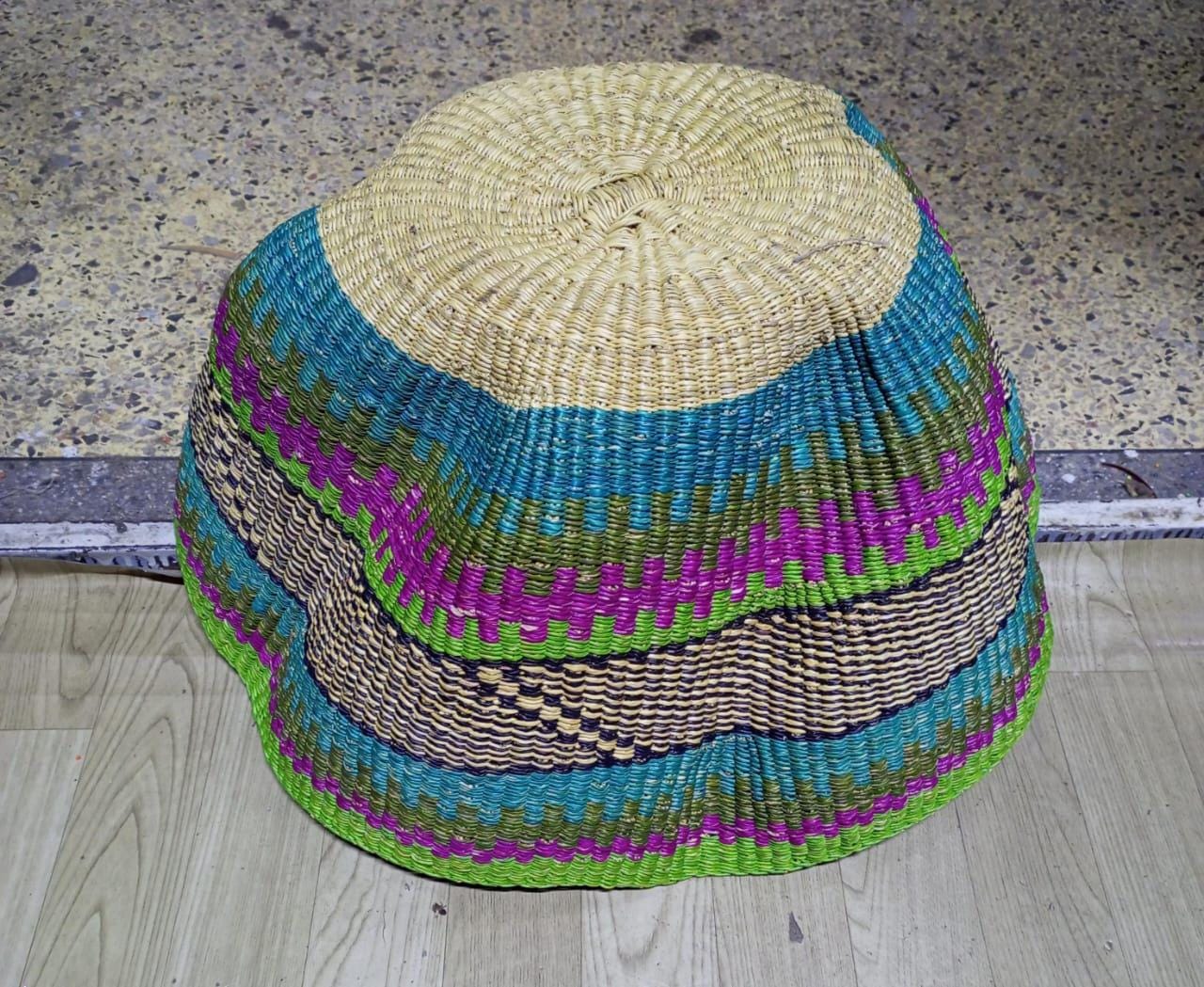 ON SALE:Home Decor, Art Basket, Wave Basket Decor Basket, Bolga Basket, organizer Basket, African Basket, Handmade Basket, Woven Basket