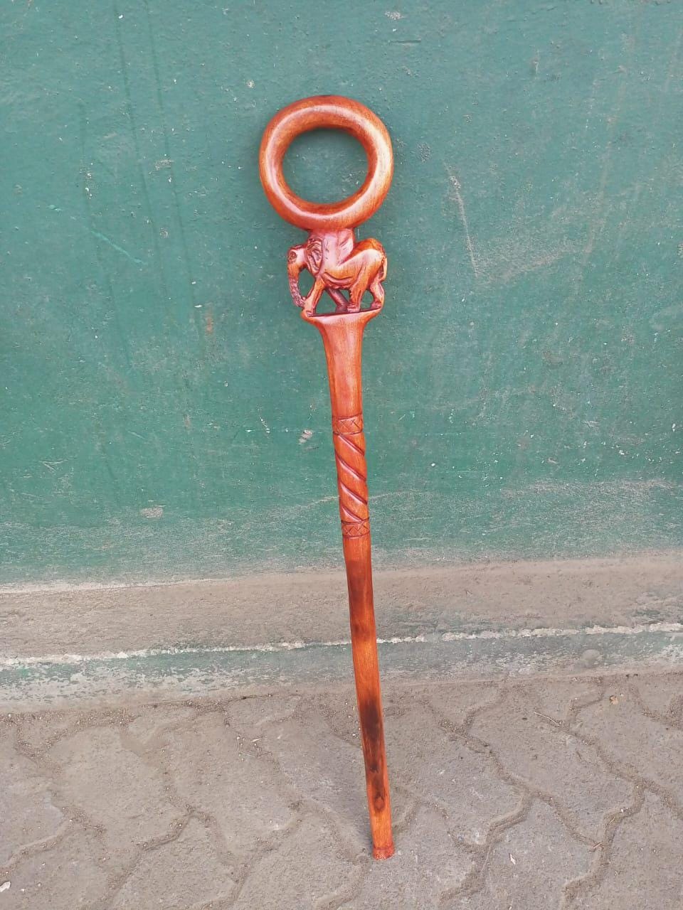 African wood Original Hiking Walking stick/Handmade Kenya Africa Ebony Hardwood Black UnisexCane/Hand designed Came/ Wooden walking stick
