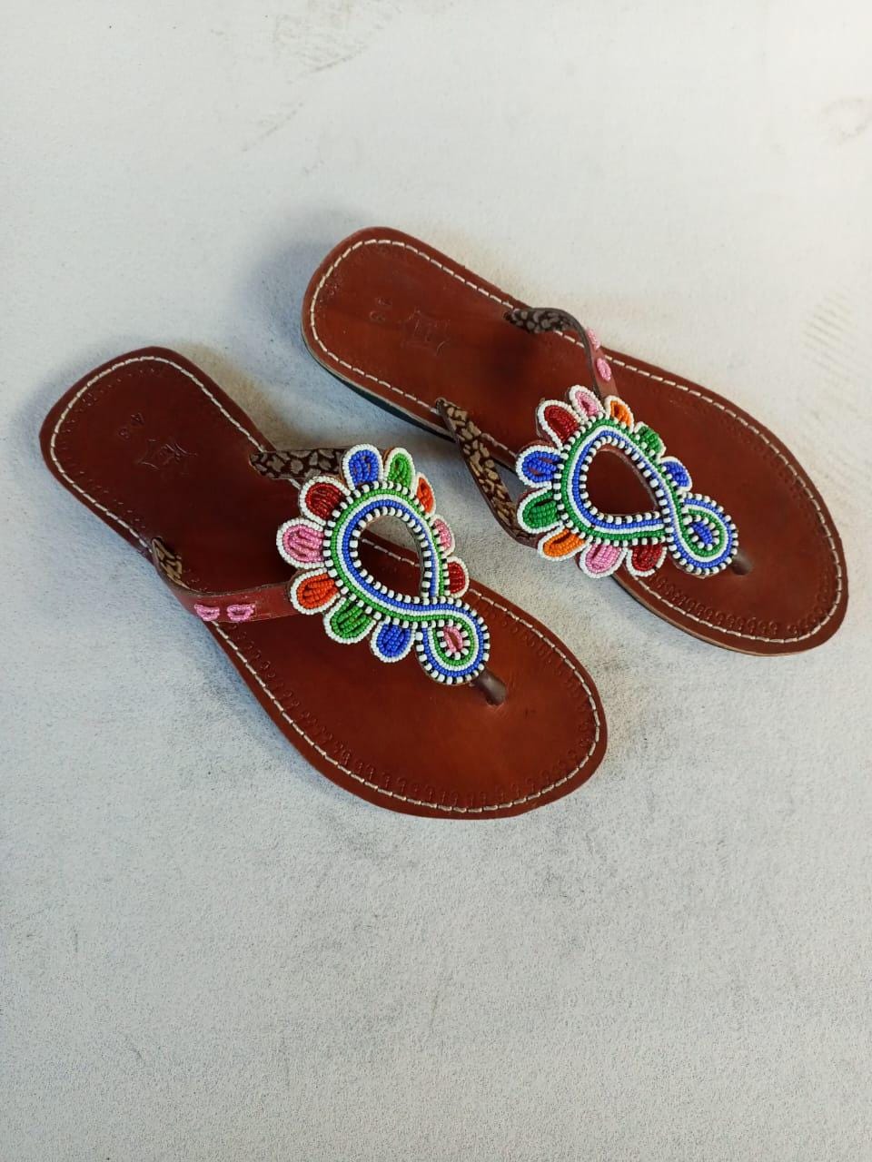 CUSTOMIZED African beaded sandals, summer sandals, Christmas gift for her,mom gift,beach sandals, leather sandals,