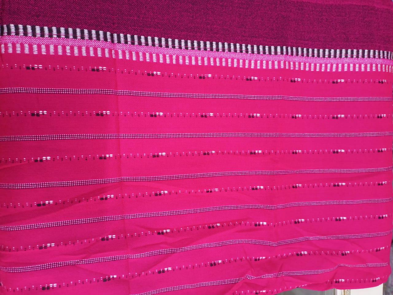 Authentic Maasai Shuka Blanket - Traditional African Tribal Wrap, pink and white Safari Blanket for Home Décor or Outdoor Adventures