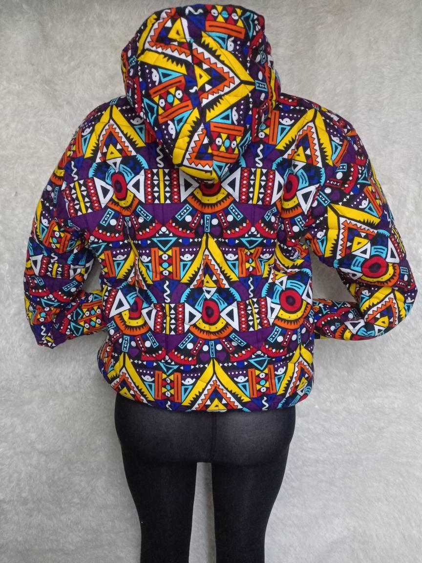 African unisex bomber jacket/Handmade Custom Winter Hood/Warm jacket /Custom Winter Hood/Personalized Winter hood/christmass gift