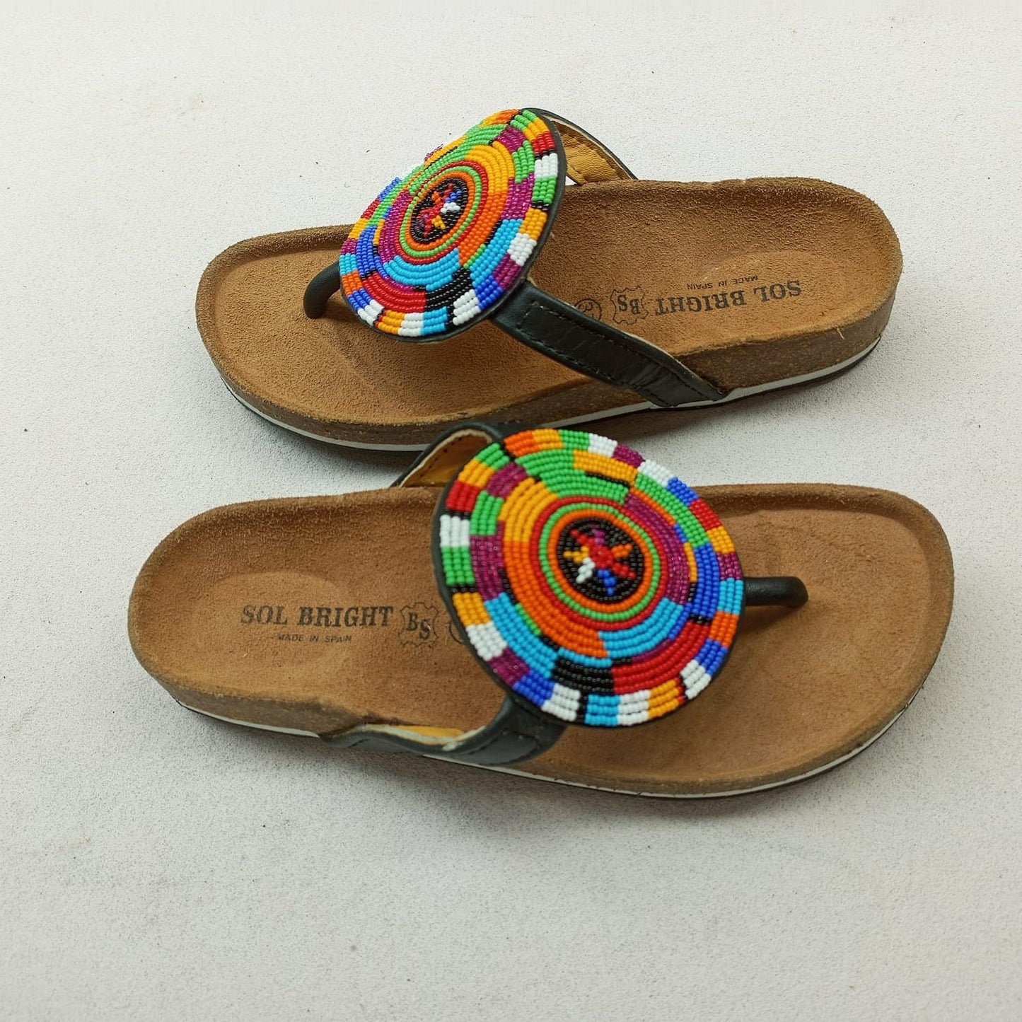 Handmade African Beaded Sandals/Authentic Maasai-Style Leather Flip-Flops Women/Boho Beach Sandals/Comfortable Summer Sandal African Gifts