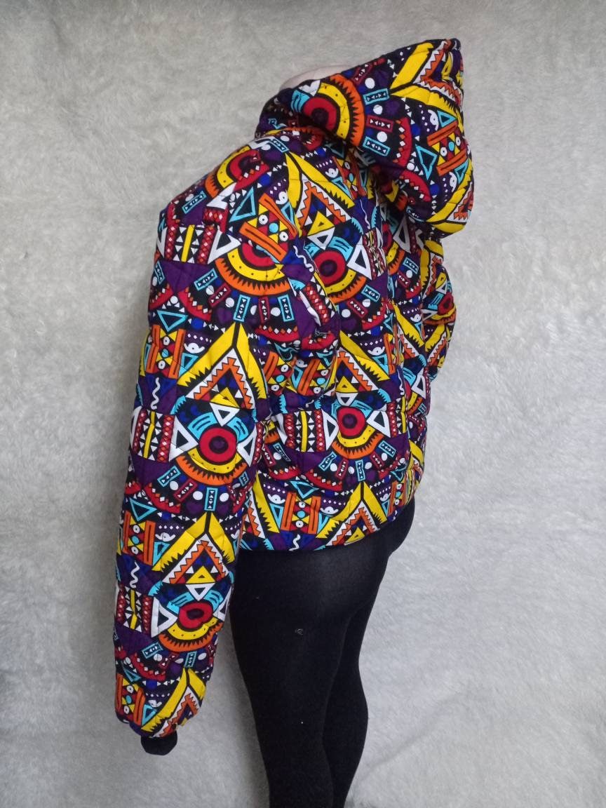 African unisex bomber jacket/Handmade Custom Winter Hood/Warm jacket /Custom Winter Hood/Personalized Winter hood/christmass gift