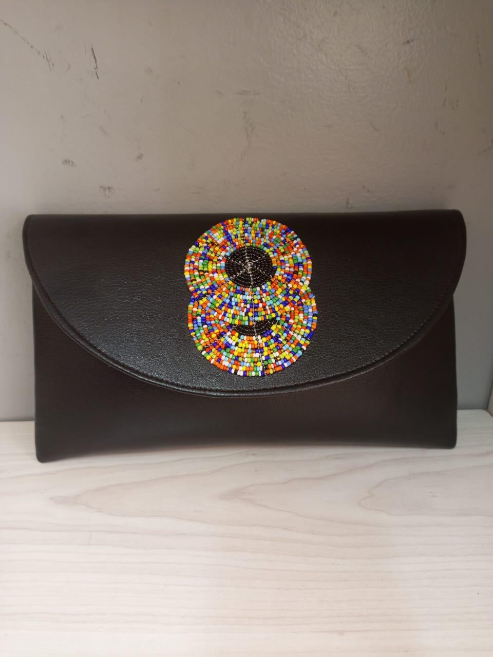Black leather African purses, bags,African bag, women purses , gift for her, christmas gift for loved ones,clutch bags, mother's day gifts