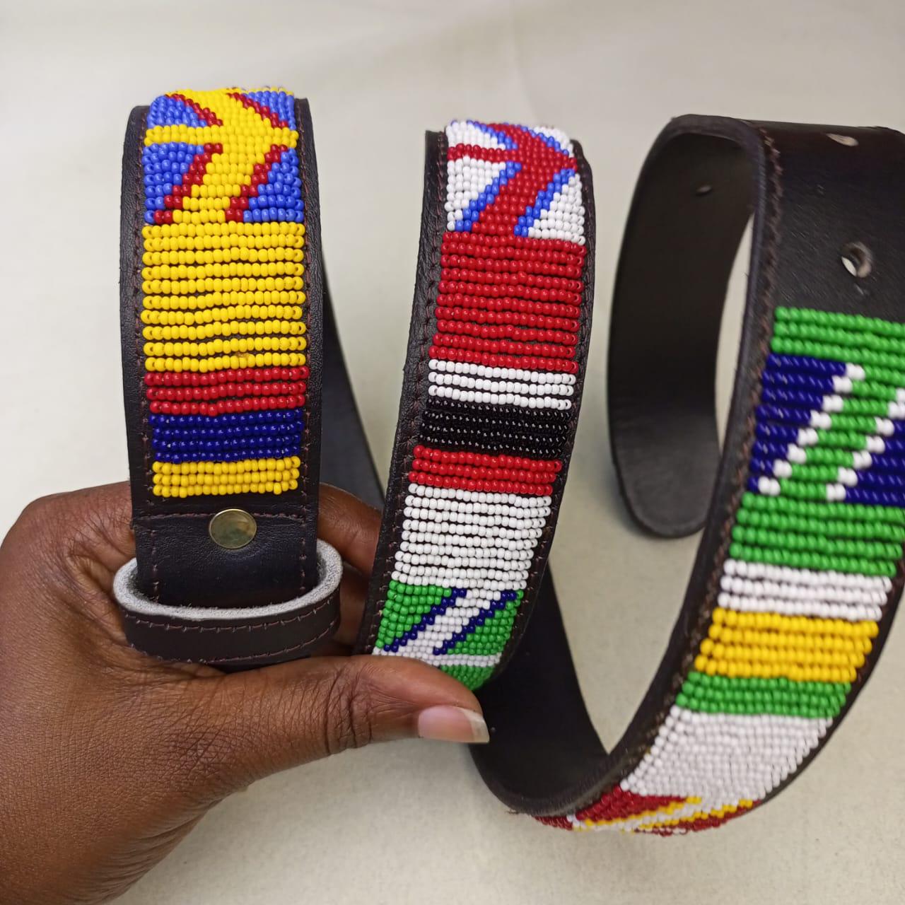 Maasai belt, Leather belt, Beaded belt, Handmade belt, Christmas gifts for loved ones African beaded belt, unisex belt, Casual belt, Boho