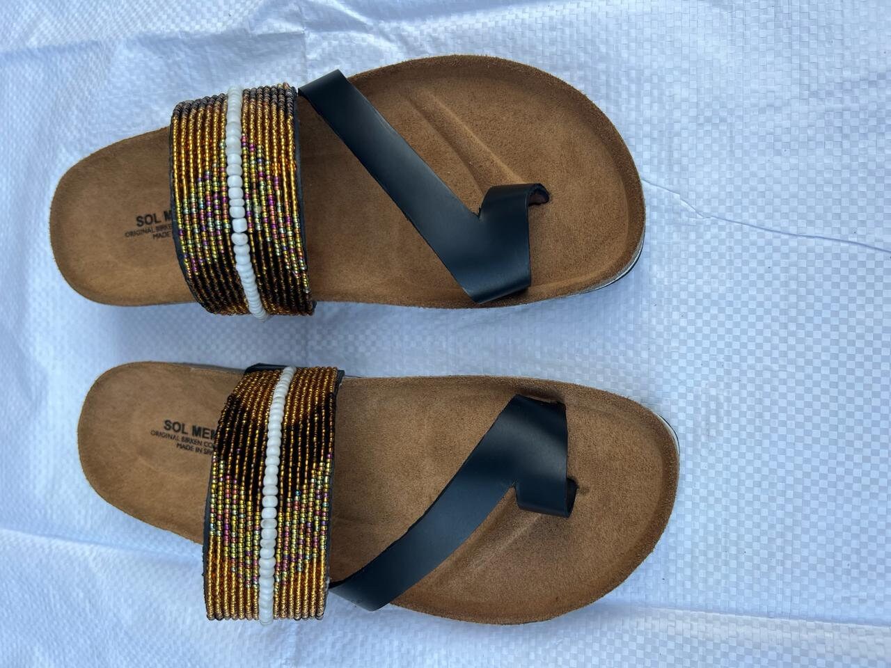 Handmade African Beaded Sandals/Authentic Maasai-Style Leather Flip-Flops Women/Boho Beach Sandals/Comfortable Summer Sandal African Gifts