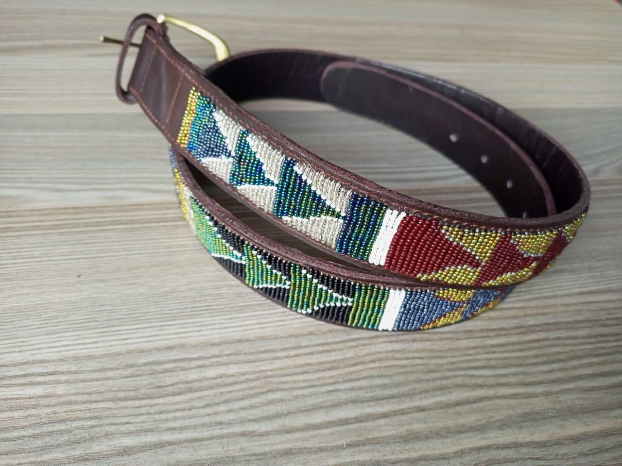 Maasai belt, Leather belt, Beaded belt, Handmade belt, Christmas gifts for loved ones African beaded belt, unisex belt, Casual belt, Boho
