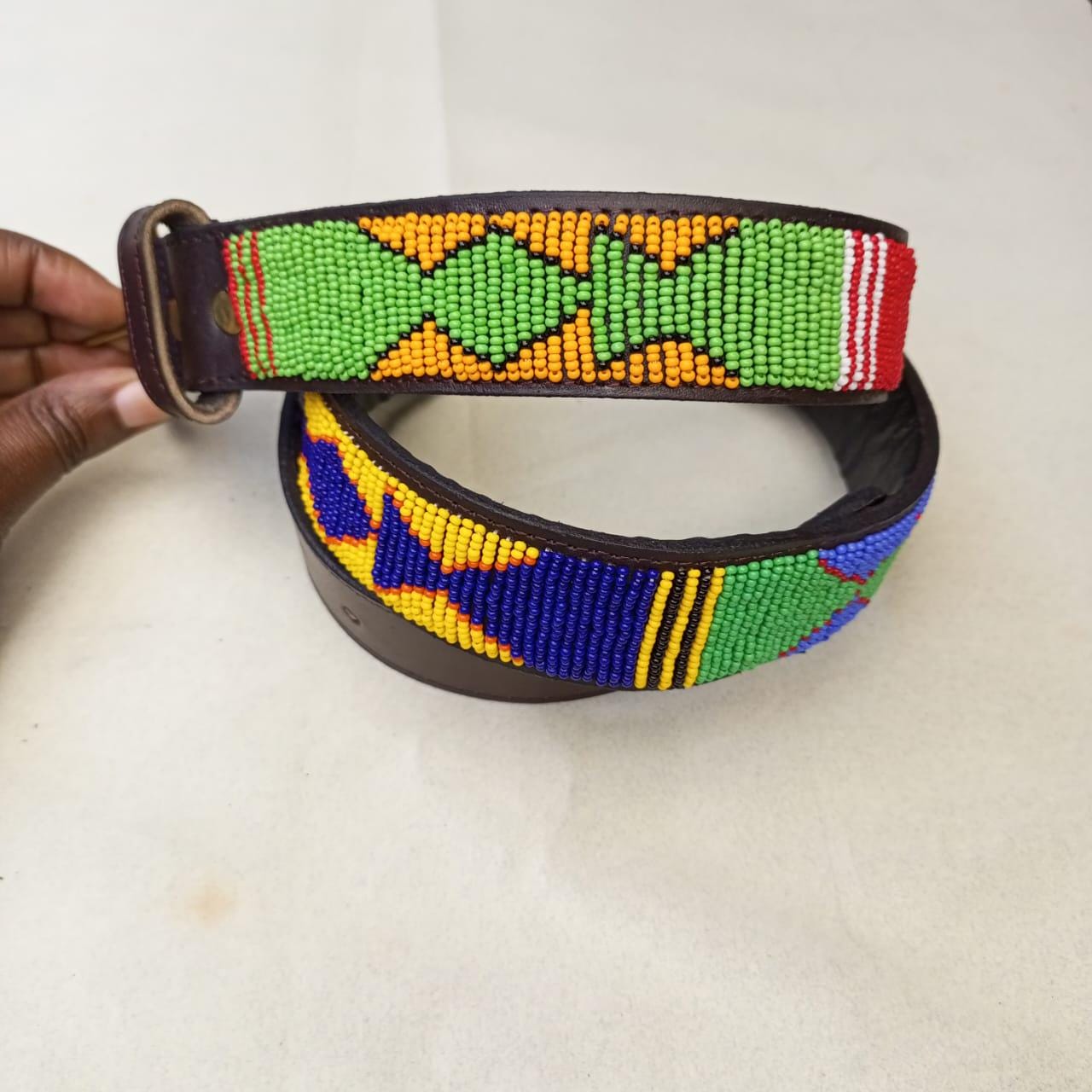Maasai belt, Leather belt, Beaded belt, Handmade belt, Christmas gifts for loved ones African beaded belt, unisex belt, Casual belt, Boho