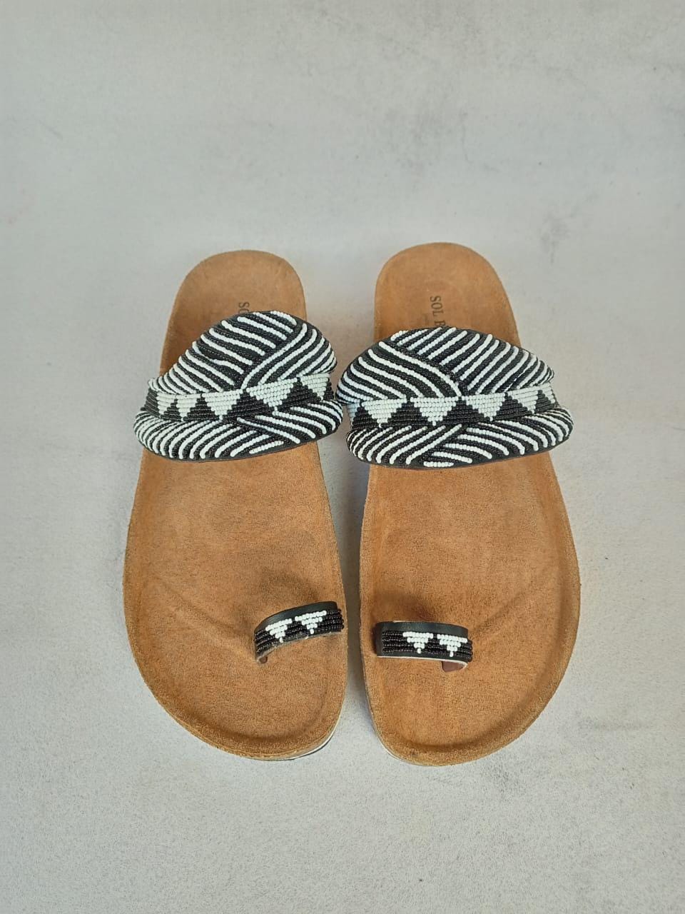 Handmade African Beaded Sandals/Authentic Maasai-Style Leather Flip-Flops Women/Boho Beach Sandals/Comfortable Summer Sandal African Gifts