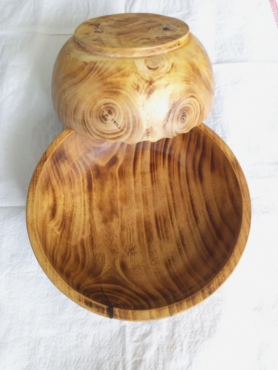 Handmade Wooden Bowl Candle | Christmas Soy Candle bowl| Holiday Gift | Rustic Home Decor | Aromatherapy Candle in Wooden Bowl