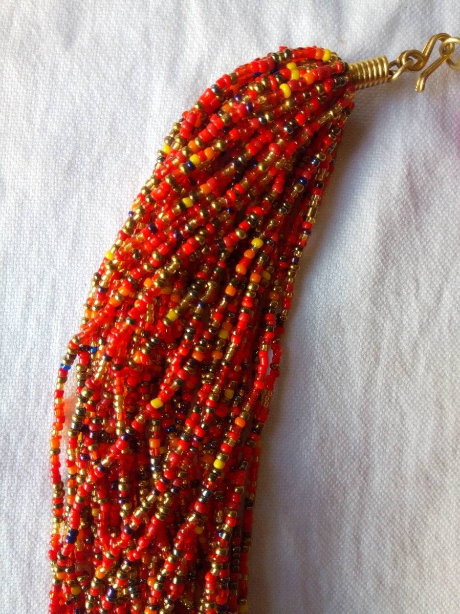 Boho Statement Jewelry/Colorful Seed Bead Necklace/Layered Necklace for Women/Gift for Her/Handmade Beaded Necklace/gift for women
