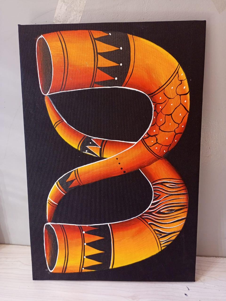 Handmade Canvas Wall Art | Festive Christmas Decor | Unique Gift for Holidays | Modern Boho Home Accent | Ready-to-Hang Painting