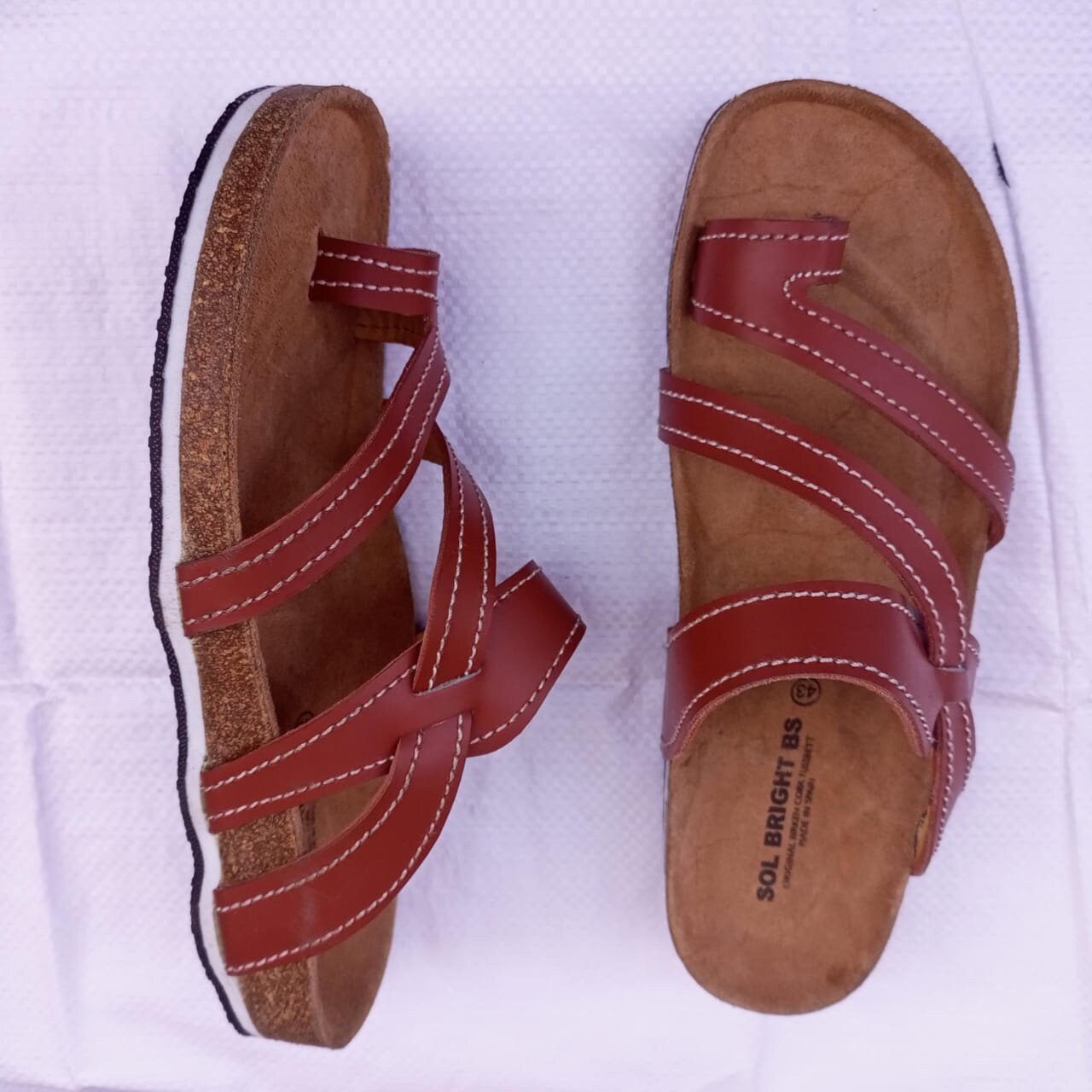Handmade African Men's Sandals/Genuine Leather Beaded Flip-Flops/Comfortable Summer Sandals for Men/African Shoes/Unique Gift for Him