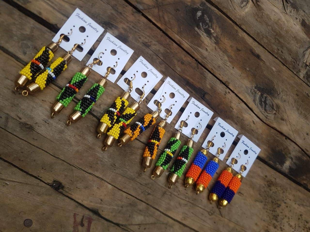 ON SALE: Wholesale African earrings , beaded earrings , handmade earrings for women , gift for her , 7 pairsgift for women