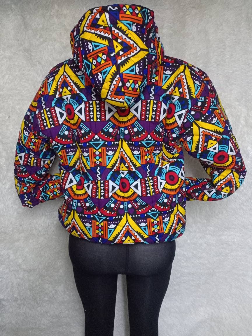 African unisex bomber jacket/Handmade Custom Winter Hood/Warm jacket /Custom Winter Hood/Personalized Winter hood/christmass gift