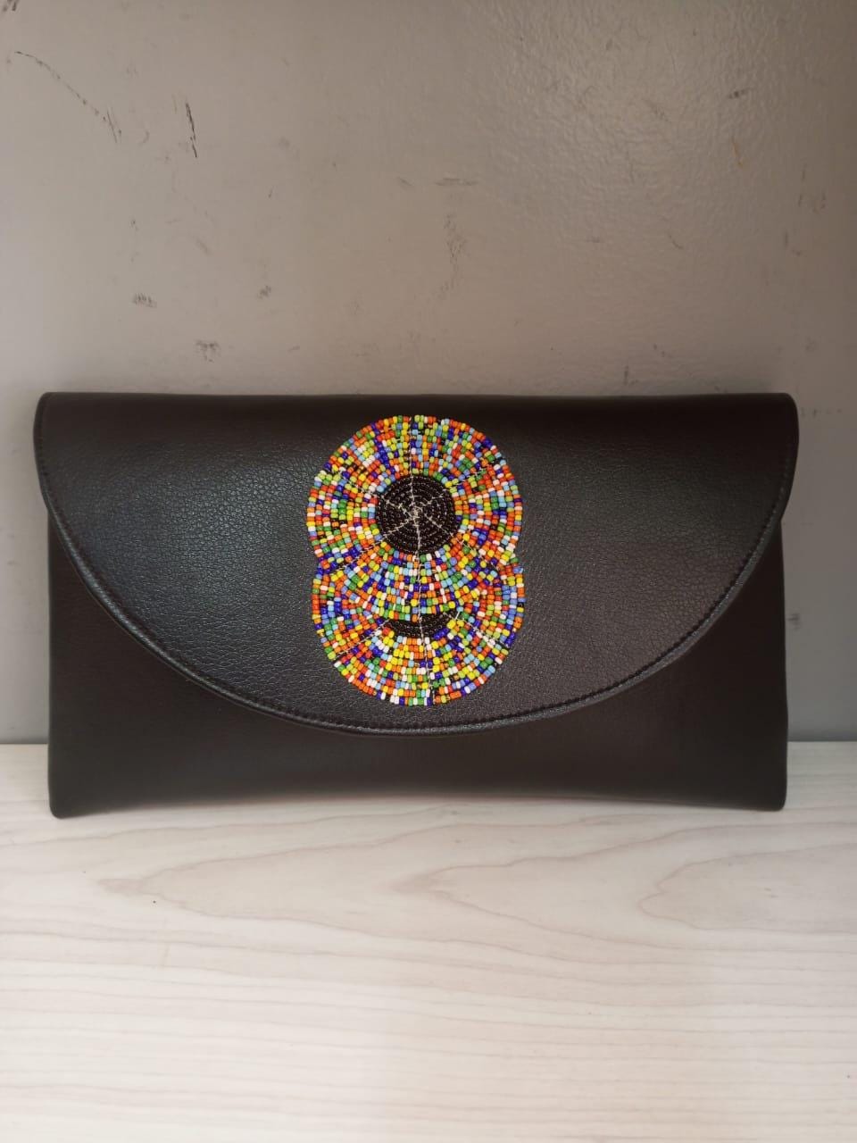 Black leather African purses, bags,African bag, women purses , gift for her, christmas gift for loved ones,clutch bags, mother's day gifts