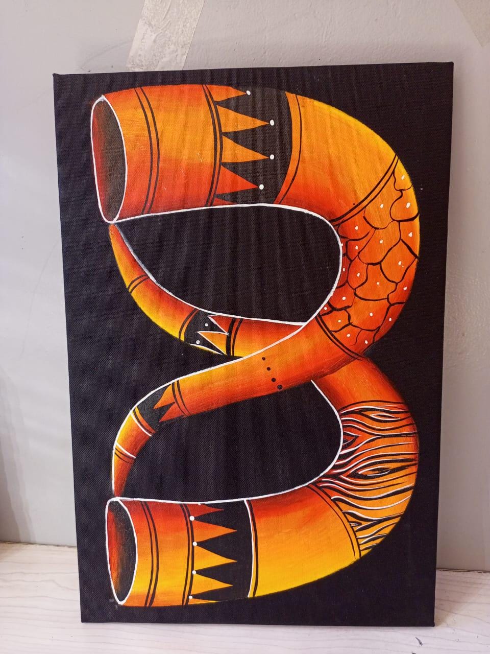 Handmade Canvas Wall Art | Festive Christmas Decor | Unique Gift for Holidays | Modern Boho Home Accent | Ready-to-Hang Painting