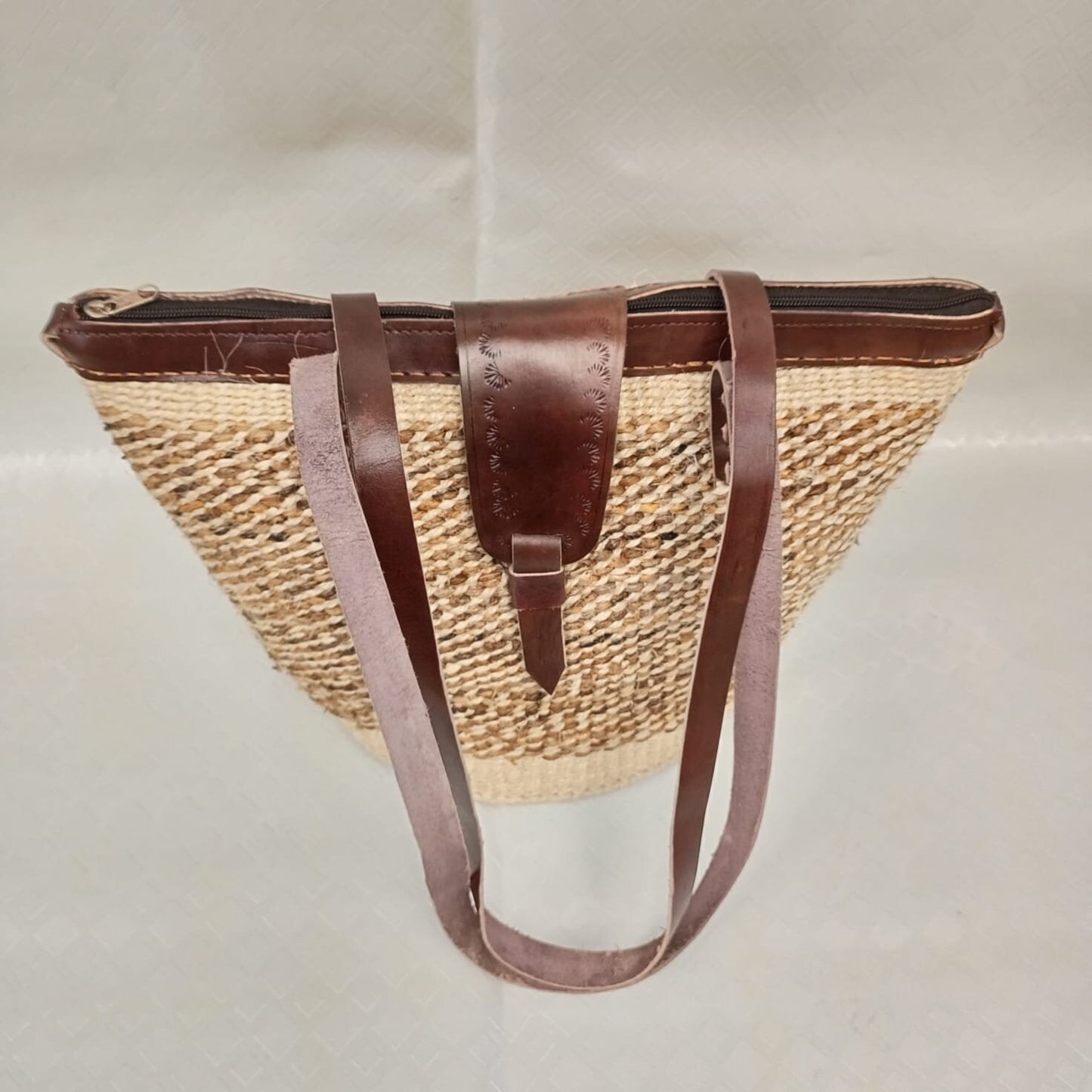 Handmade Woven Sisal Sling Bag - Boho Eco-Friendly Crossbody Bag | Sustainable Natural Fiber Purse | African Artisan Handcrafted Bag