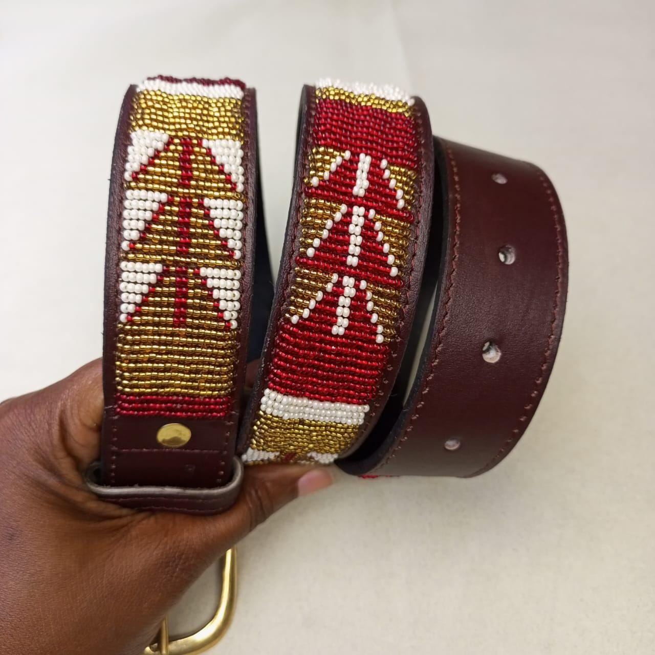 Maasai belt, Leather belt, Beaded belt, Handmade belt, Christmas gifts for loved ones African beaded belt, unisex belt, Casual belt, Boho