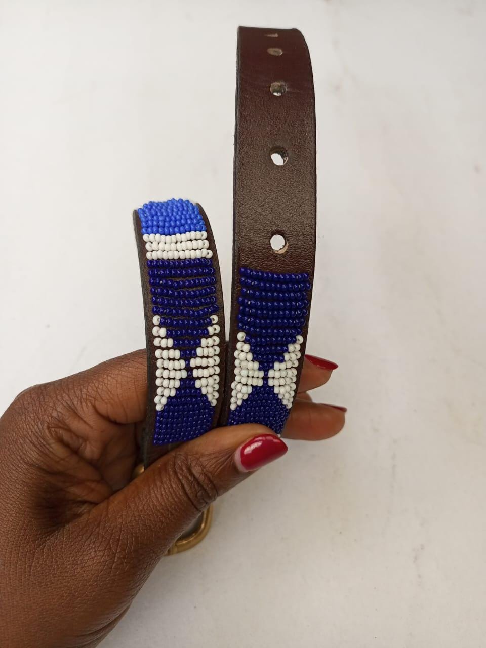 African Beaded Collar, Handmade Dog Collar , Maasai collar, Leather collar, Pet Gift, Christmas gift, Pet collar, Dog leash, Pet lead