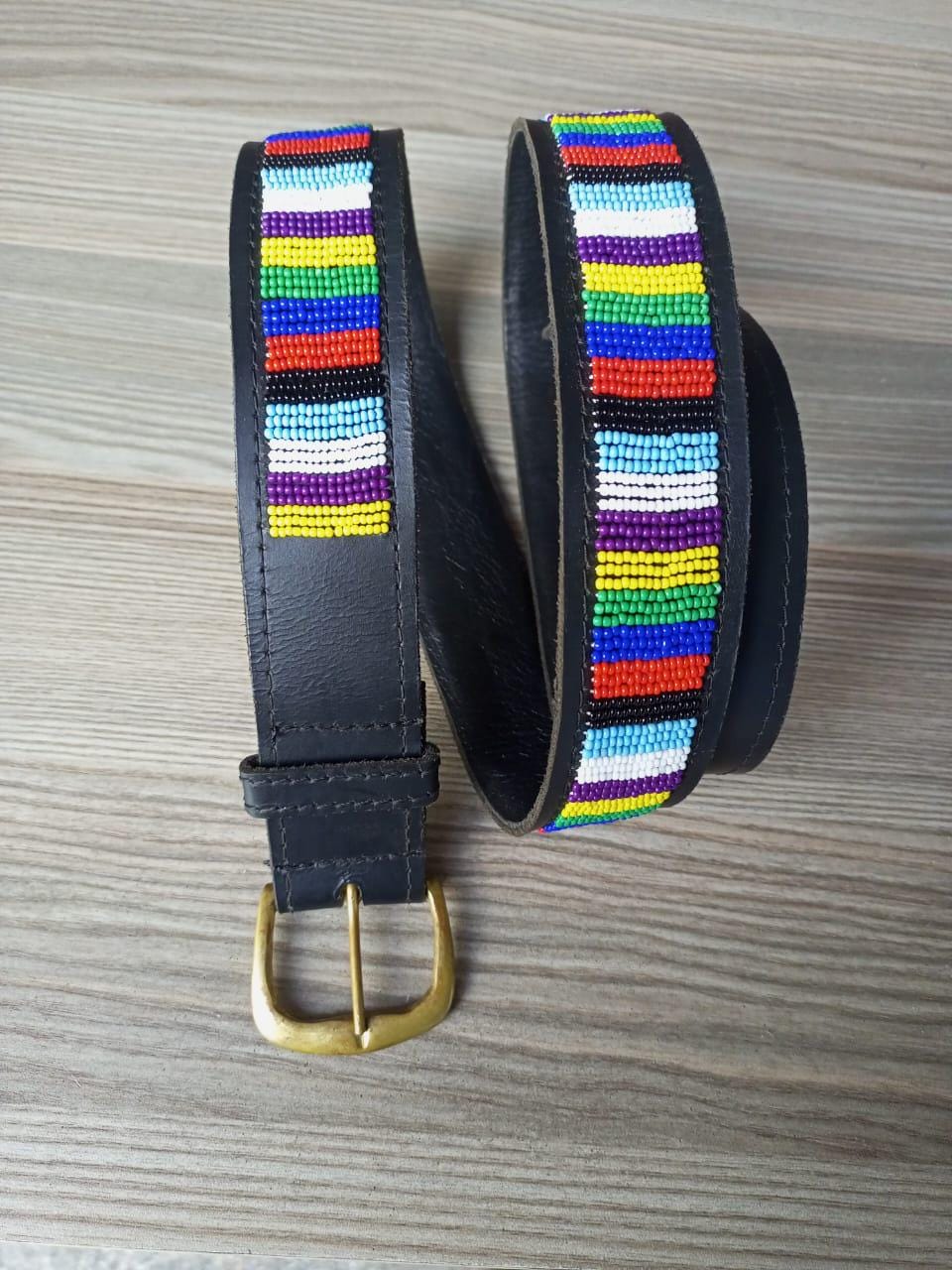 Maasai belt, Leather belt, Beaded belt, Handmade belt, Christmas gifts for loved ones African beaded belt, unisex belt, Casual belt, Boho