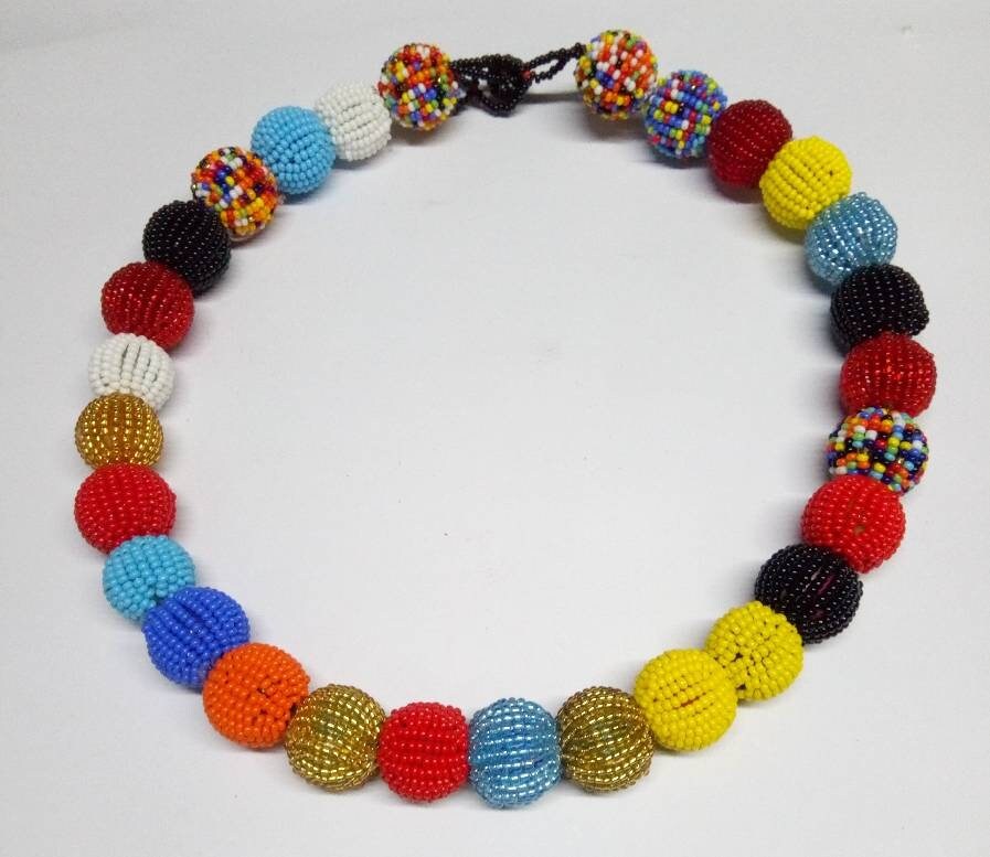 Boho Statement Jewelry/Colorful Seed Bead Necklace/Layered Necklace for Women/Gift for Her/Handmade Beaded Necklace/gift for women