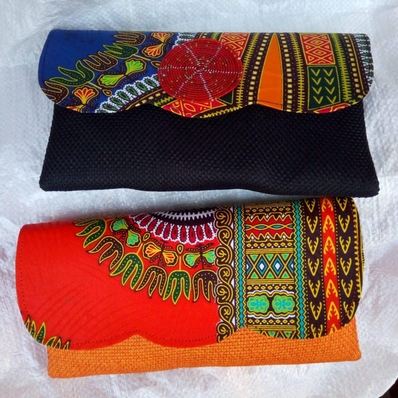 set of 2 African purses, bags,African print bag, women purses , christmas gift for her, wedding clutch bags